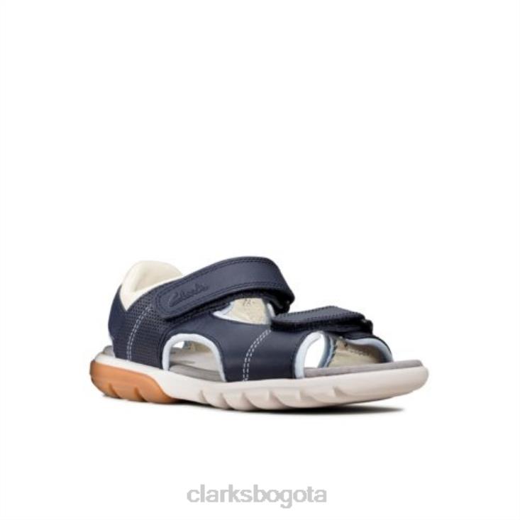 Clarks 0DX8L4854 rocco wave jnr g fit marino combi clarks unisexo combinado azul marino