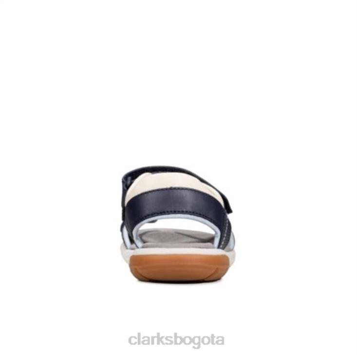 Clarks 0DX8L4854 rocco wave jnr g fit marino combi clarks unisexo combinado azul marino