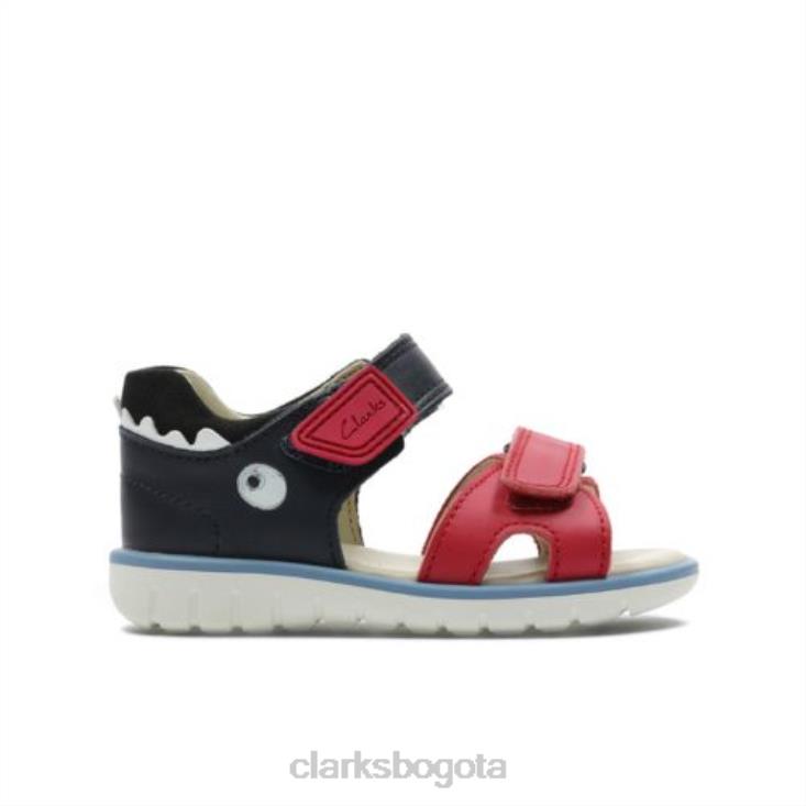 Clarks 0DX8L4866 clarks roam scale fst g fit azul marino/rojo cuero unisexo cuero azul marino/rojo