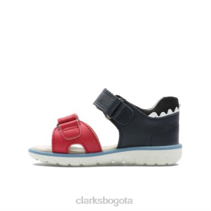 Clarks 0DX8L4866 clarks roam scale fst g fit azul marino/rojo cuero unisexo cuero azul marino/rojo