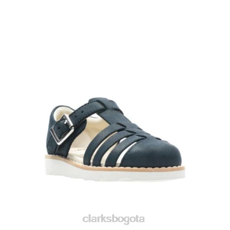 Clarks 0DX8L4867 clarks corona de cuero azul marino inf g fit unisexo cuero azul marino