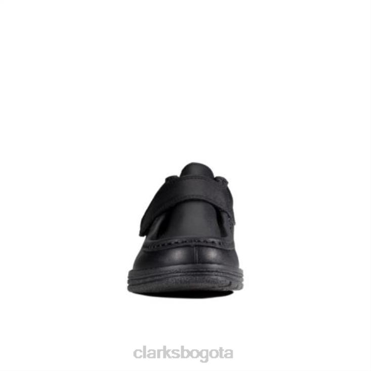 Clarks 0DX8L4868 clarks mendip pure jnr f fit cuero negro niños cuero negro