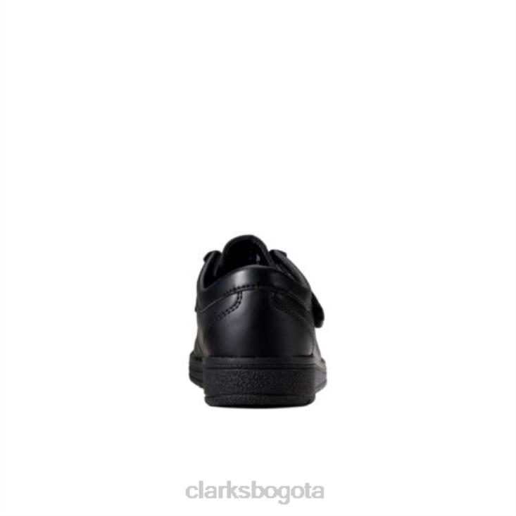 Clarks 0DX8L4868 clarks mendip pure jnr f fit cuero negro niños cuero negro