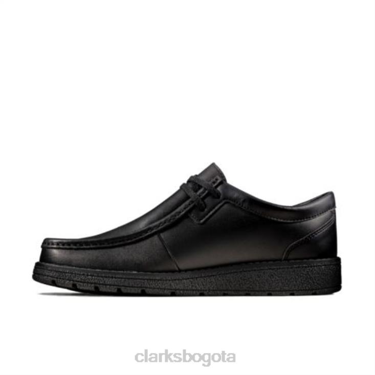 Clarks 0DX8L4870 mendip craft jnr f fit clarks de cuero negro niños cuero negro