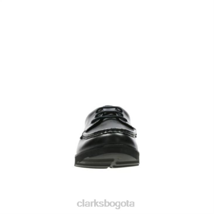 Clarks 0DX8L4872 clarks corona de cuero negro tate jnr g fit niños cuero negro
