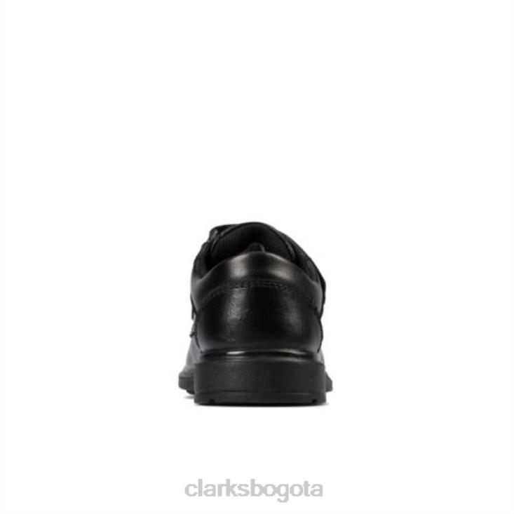 Clarks 0DX8L4873 clarks cuero negro remi pace inf f fit niños cuero negro