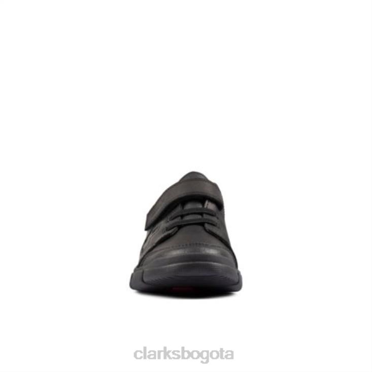 Clarks 0DX8L4874 clarks encode flash inf f fit cuero negro niños cuero negro