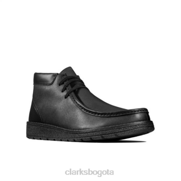 Clarks 0DX8L4875 clarks mendip loop de cuero negro jnr f fit niños cuero negro