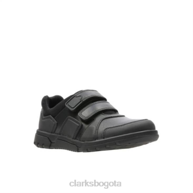 Clarks 0DX8L4878 clarks de cuero negro blake street inf g fit niños cuero negro