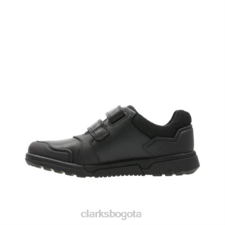 Clarks 0DX8L4878 clarks de cuero negro blake street inf g fit niños cuero negro