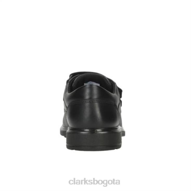 Clarks 0DX8L4881 clarks cuero negro remi pace jnr f fit niños cuero negro