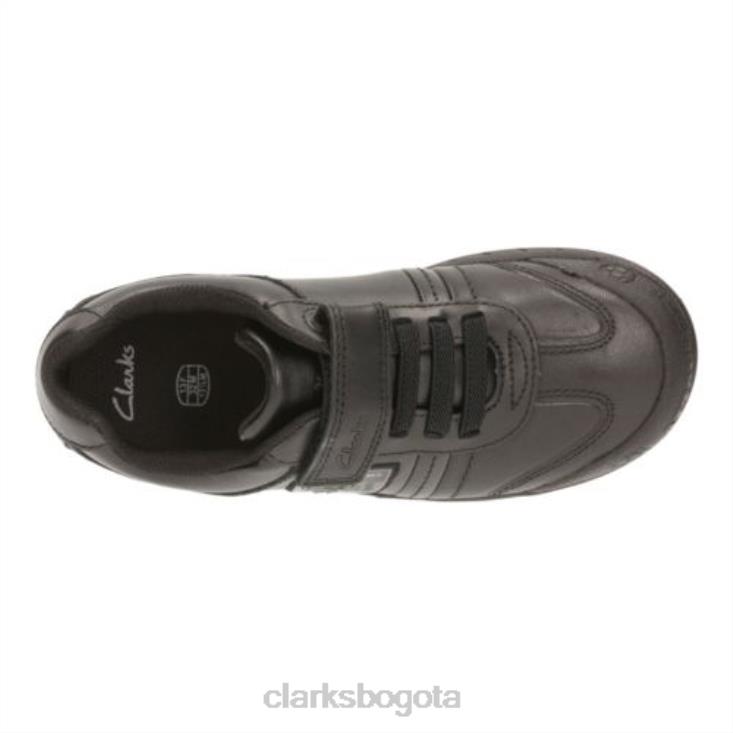 Clarks 0DX8L4882 clarks leaderplay jnr f fit cuero negro niños cuero negro