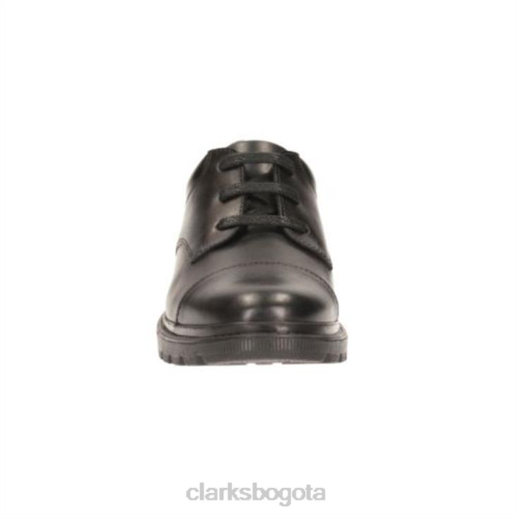 Clarks 0DX8L4883 clarks mayes walk bl g fit cuero negro niños cuero negro