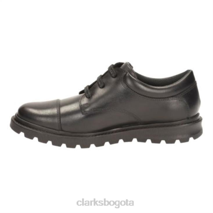 Clarks 0DX8L4883 clarks mayes walk bl g fit cuero negro niños cuero negro