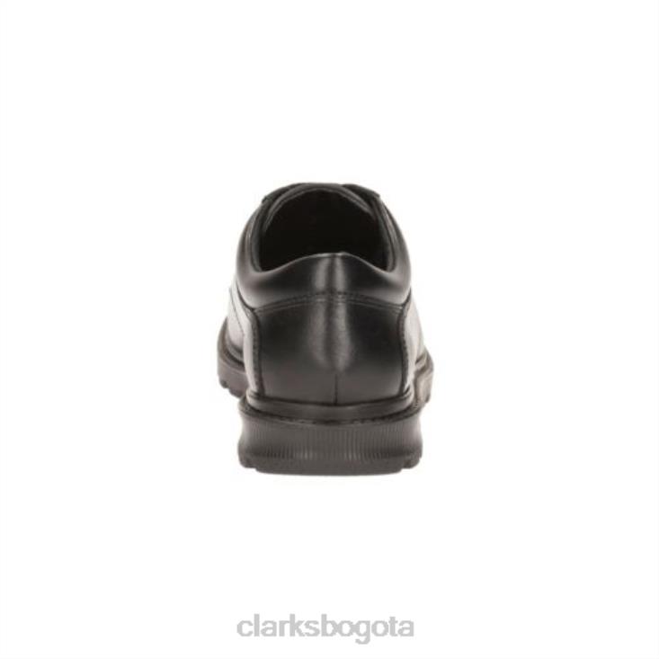 Clarks 0DX8L4883 clarks mayes walk bl g fit cuero negro niños cuero negro