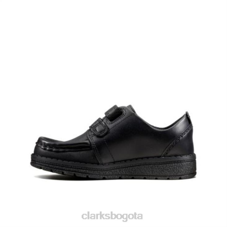 Clarks 0DX8L4886 mendip bright inf f fit clarks de cuero negro niños cuero negro