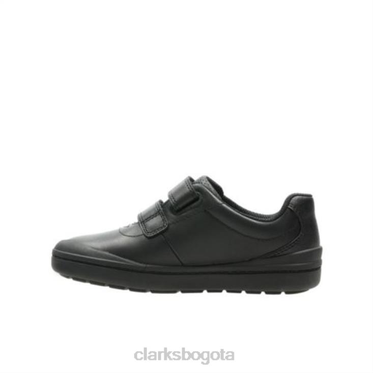 Clarks 0DX8L4888 clarks rock play inf g fit cuero negro niños cuero negro