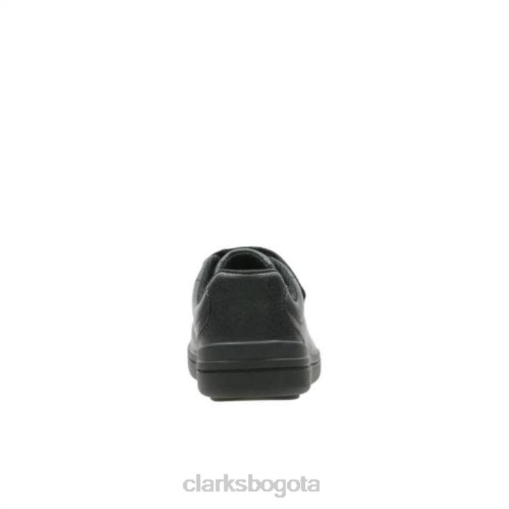 Clarks 0DX8L4888 clarks rock play inf g fit cuero negro niños cuero negro