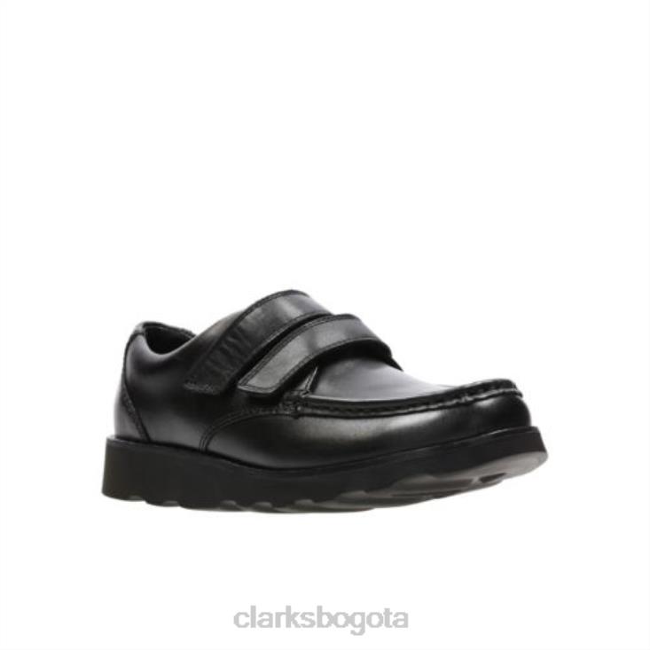 Clarks 0DX8L4889 clarks corona de cuero negro tate inf g fit niños cuero negro