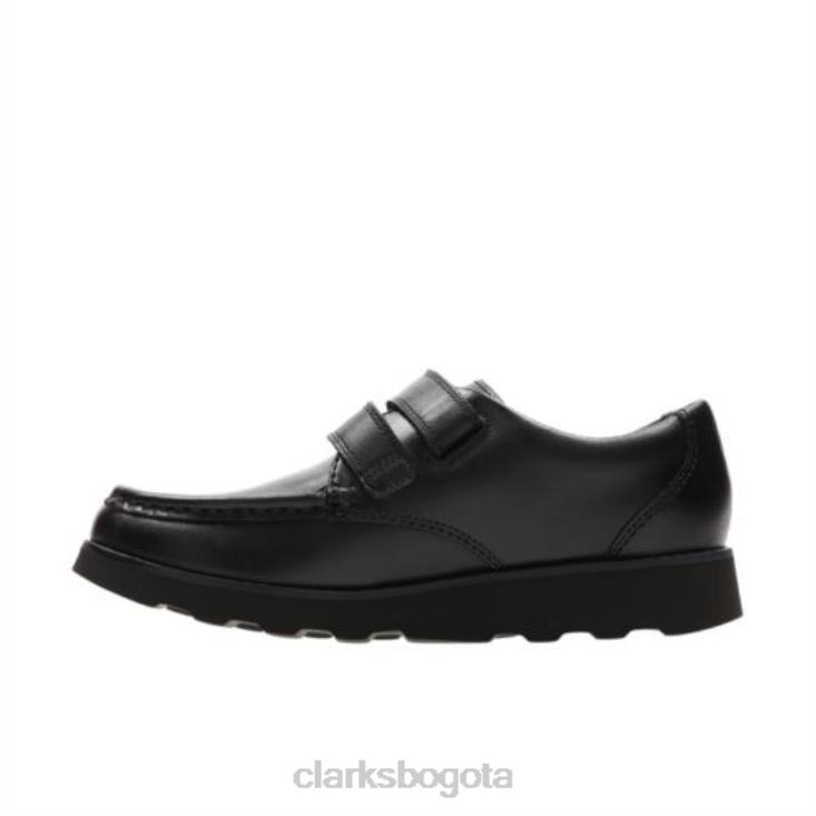 Clarks 0DX8L4889 clarks corona de cuero negro tate inf g fit niños cuero negro