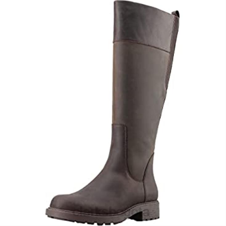 Clarks 0DX8L489 Botas hasta la rodilla de mujer con forro cálido orinoco2 hi marrón oscuro de Clarks mujer marron oscuro