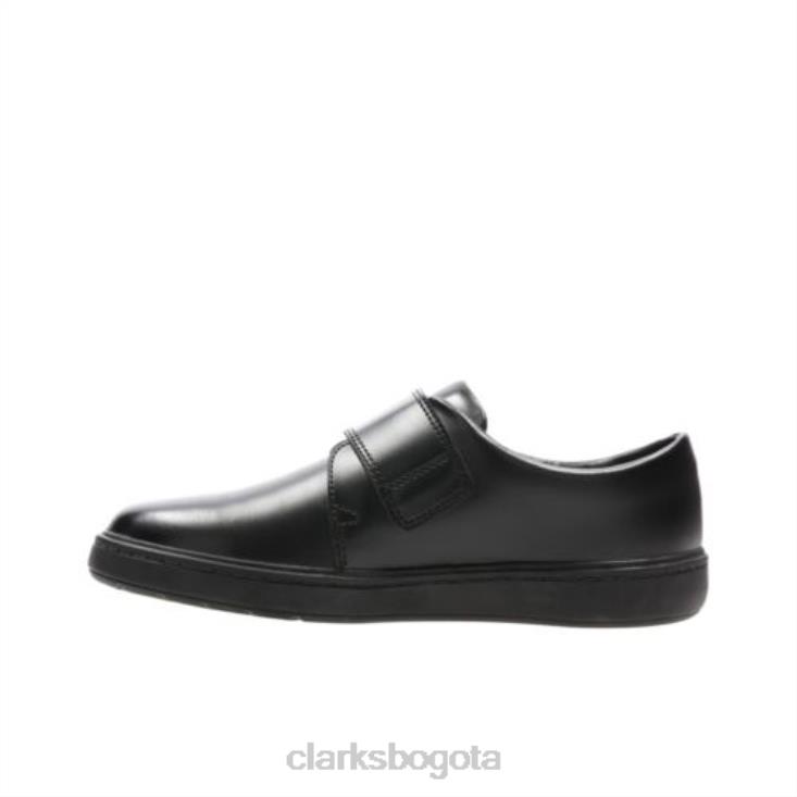 Clarks 0DX8L4894 clarks de cuero negro street shiny inf g fit niños cuero negro