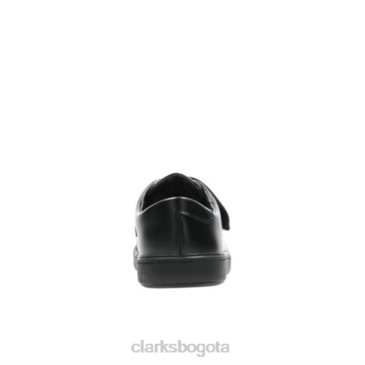Clarks 0DX8L4894 clarks de cuero negro street shiny inf g fit niños cuero negro