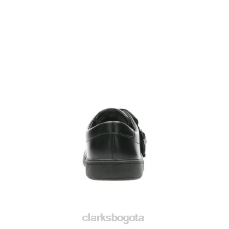 Clarks 0DX8L4895 street stride jnr f fit clarks cuero negro niños cuero negro