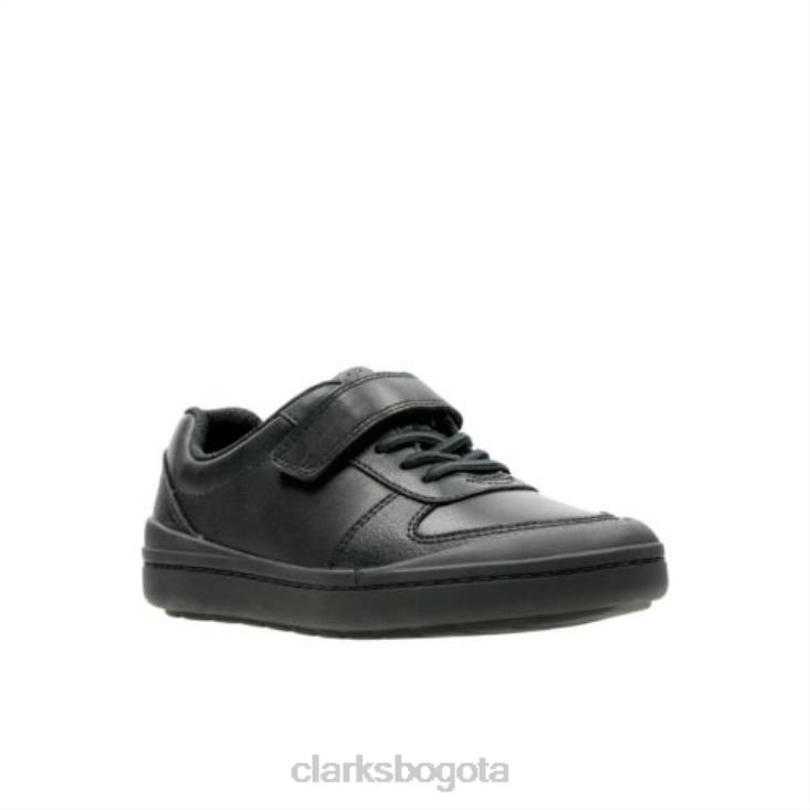 Clarks 0DX8L4899 clarks rock verve de cuero negro inf f fit niños cuero negro