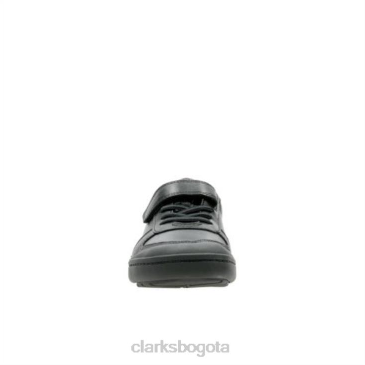 Clarks 0DX8L4899 clarks rock verve de cuero negro inf f fit niños cuero negro