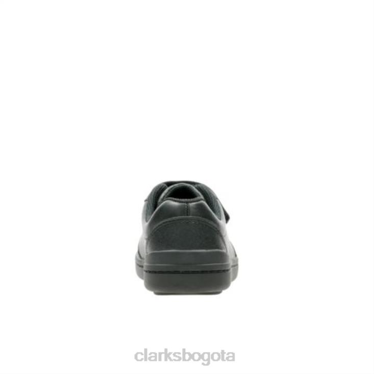 Clarks 0DX8L4899 clarks rock verve de cuero negro inf f fit niños cuero negro