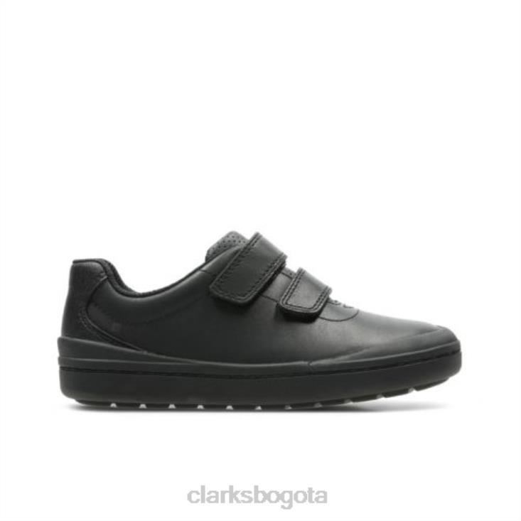 Clarks 0DX8L4909 rock play inf e fit clarks cuero negro niños cuero negro