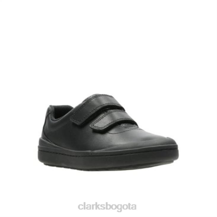 Clarks 0DX8L4909 rock play inf e fit clarks cuero negro niños cuero negro