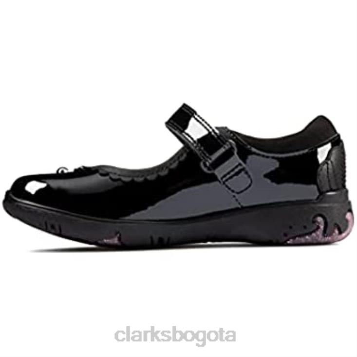 Clarks 0DX8L491 zapatos escolares clarks niña sea shimmer t negro niños