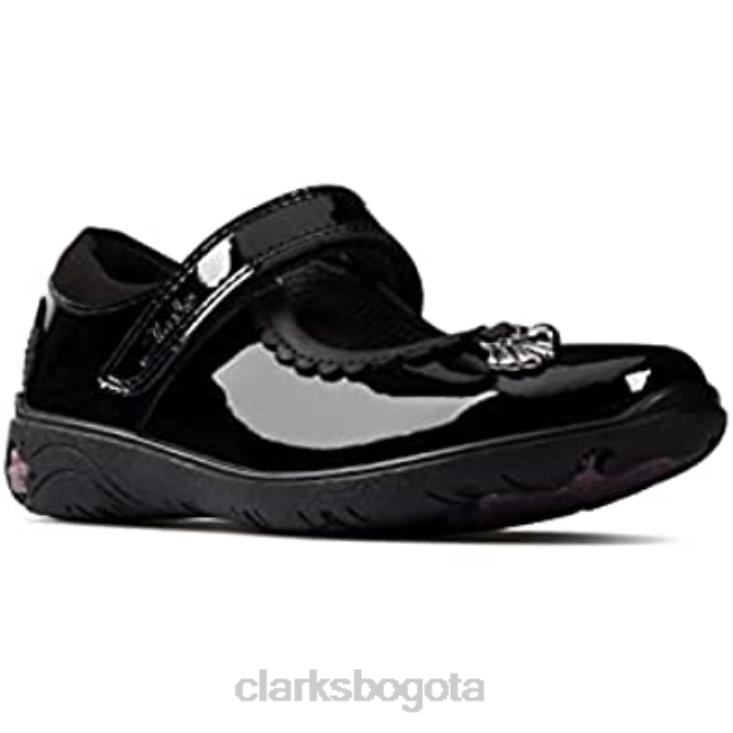 Clarks 0DX8L491 zapatos escolares clarks niña sea shimmer t negro niños