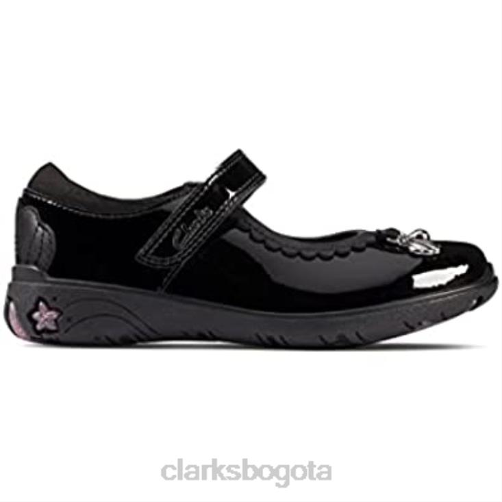 Clarks 0DX8L491 zapatos escolares clarks niña sea shimmer t negro niños