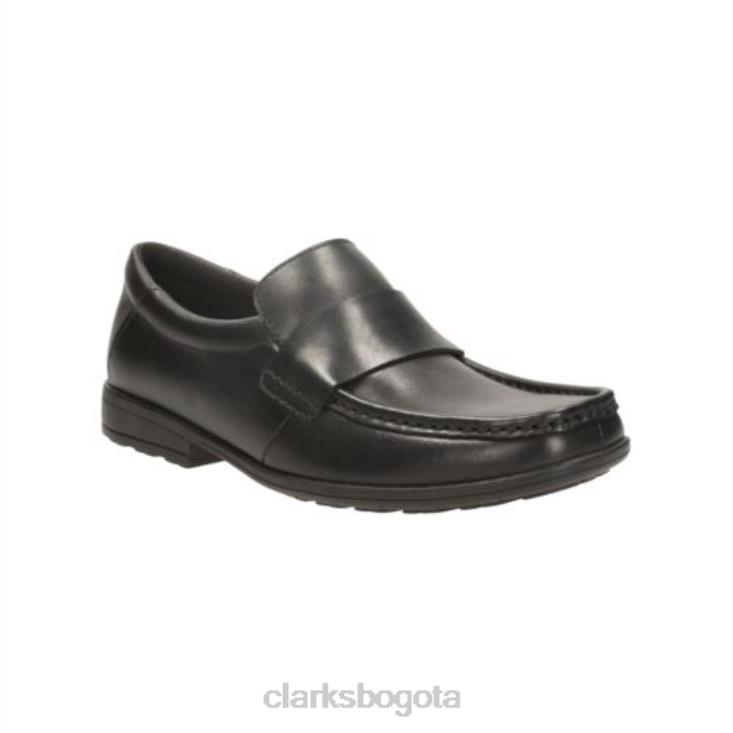 Clarks 0DX8L4910 corris step snr g fit clarks negros niños negro
