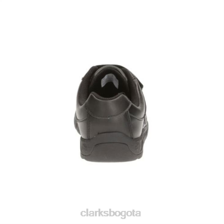 Clarks 0DX8L4912 clarks negros leaderplay jnr f fit niños negro