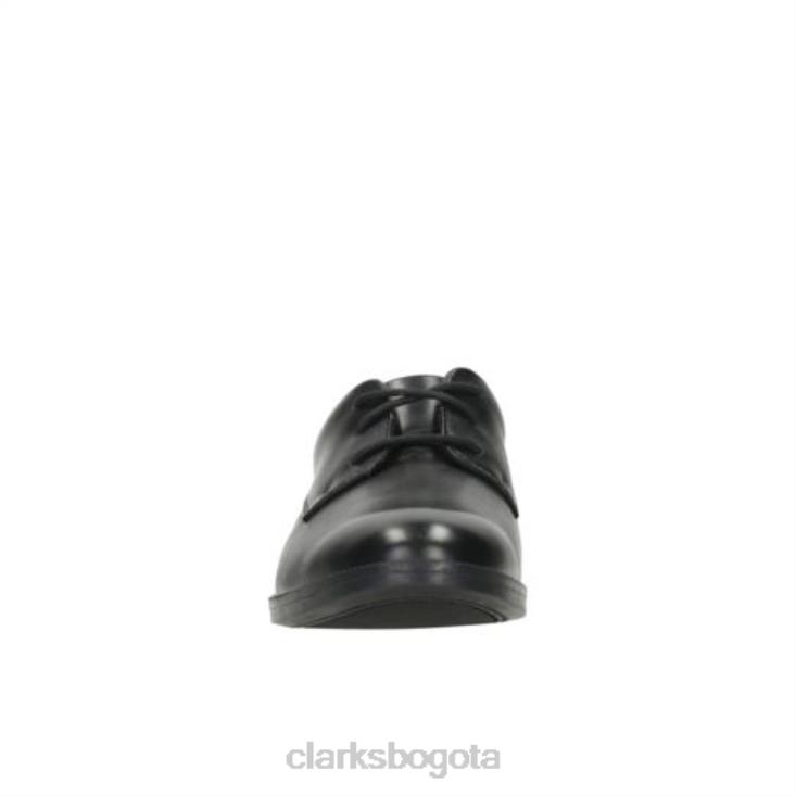 Clarks 0DX8L4929 clarks cuero negro rufus edge bl e fit niños cuero negro
