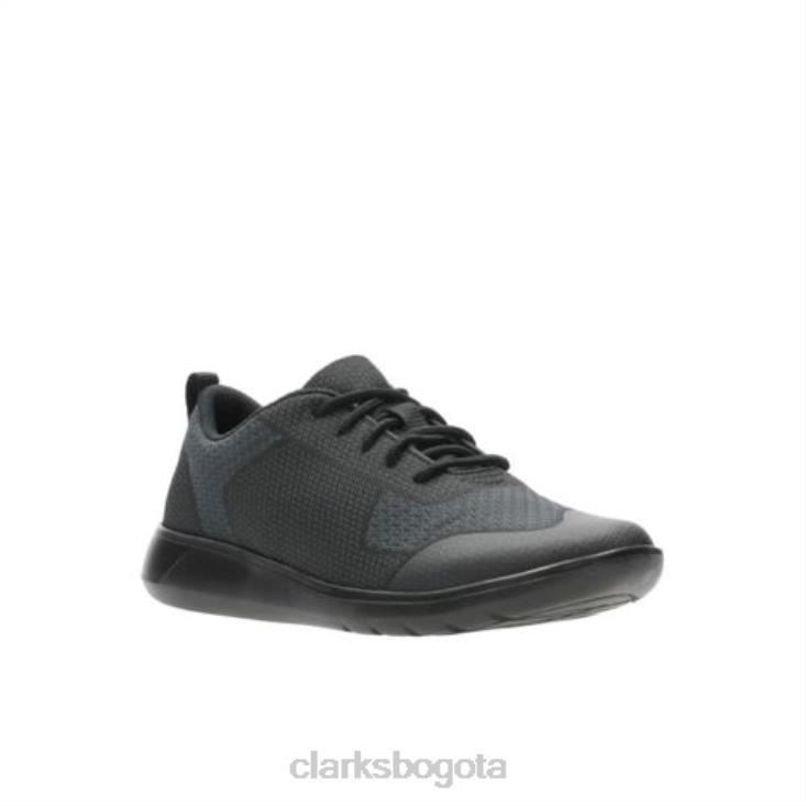 Clarks 0DX8L4930 Clarks Scape Civic Inf F Fit tela negra niños tela negra