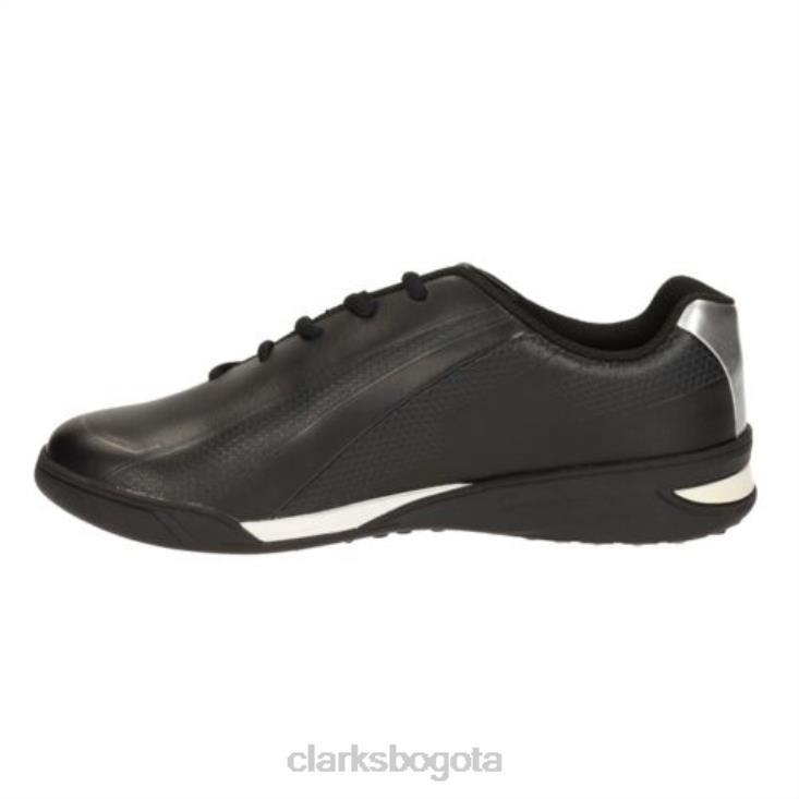 Clarks 0DX8L4934 clarks de cuero negro Award run jnr f fit niños cuero negro