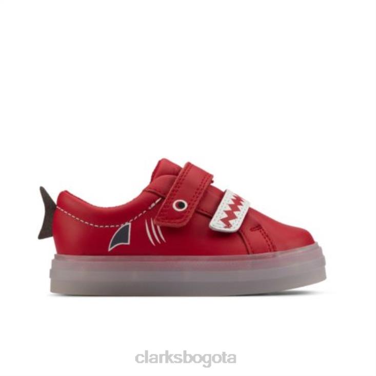 Clarks 0DX8L4938 clarks flarescalelo fst g fit cuero rojo unisexo cuero rojo