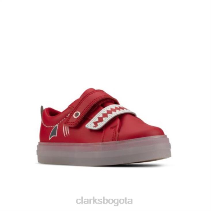 Clarks 0DX8L4938 clarks flarescalelo fst g fit cuero rojo unisexo cuero rojo