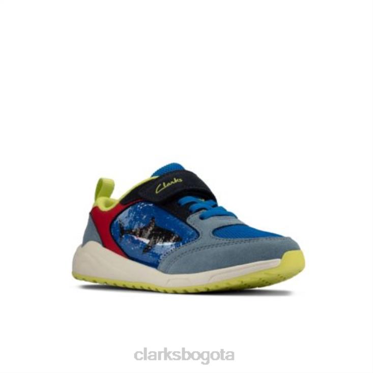 Clarks 0DX8L4939 peine azul brillante clarks aeon flex inf g fit unisexo peine azul brillante
