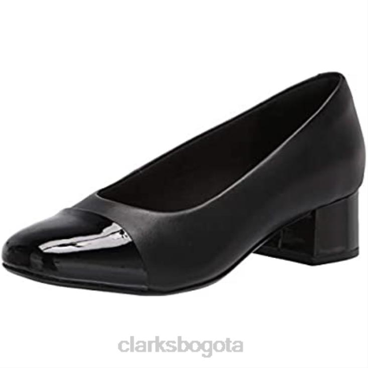 Clarks 0DX8L494 salón marilyn sara mujer piel sintética negro combi clarks mujer combi sintetico cuero negro