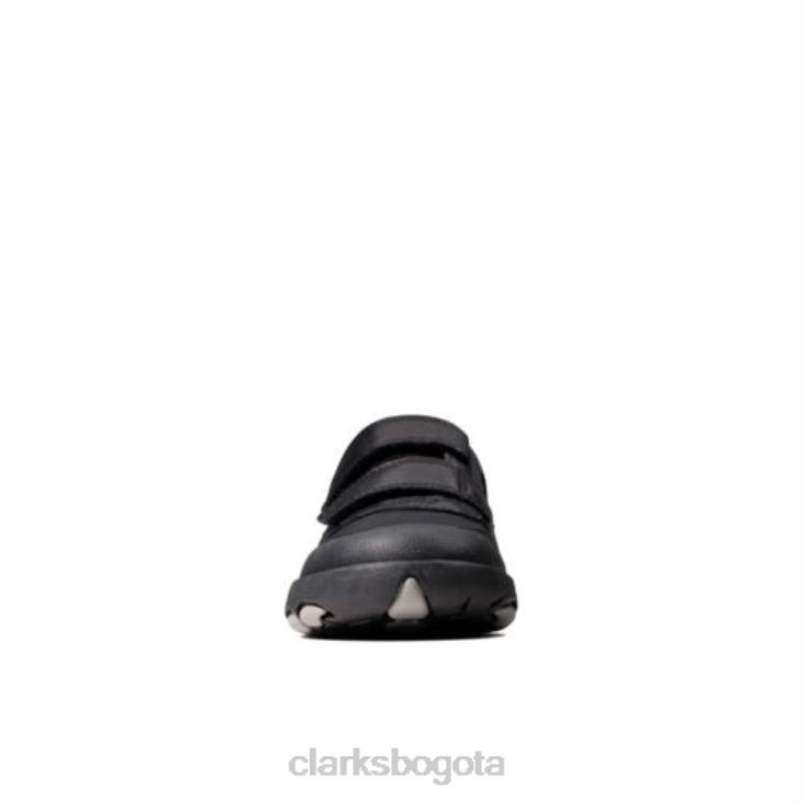 Clarks 0DX8L4947 clarks de cuero negro rex pace jnr f fit unisexo cuero negro