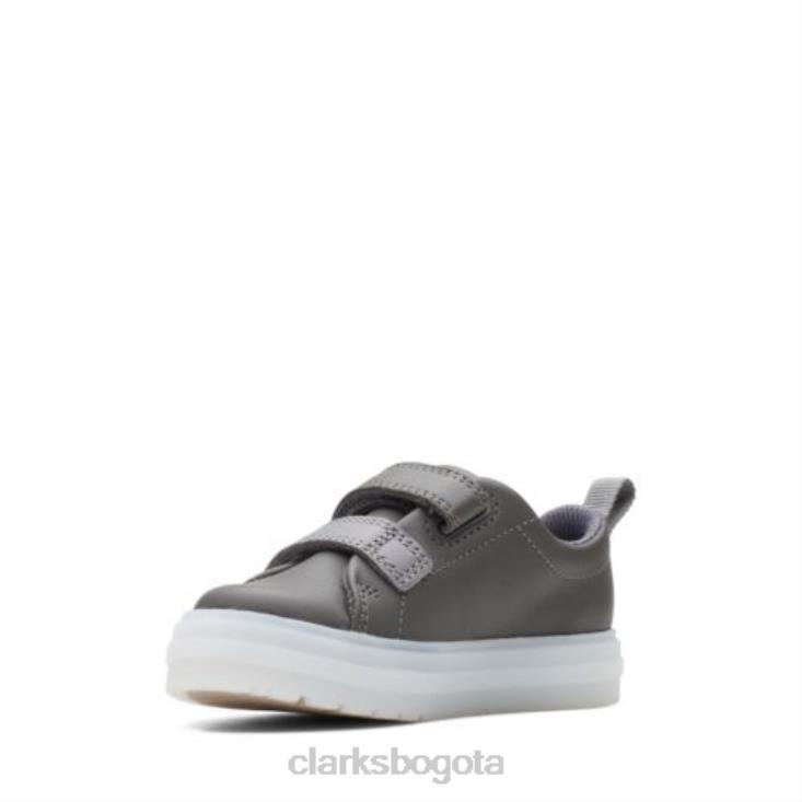 Clarks 0DX8L4951 flare bug fst g fit clarks cuero gris oscuro unisexo cuero gris oscuro