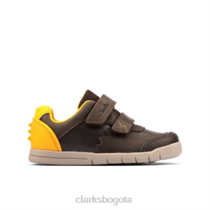 Clarks 0DX8L4953 clarks cuero marrón rex play fst g fit unisexo cuero marrón