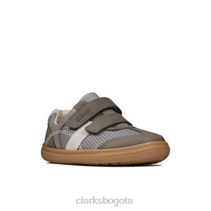 Clarks 0DX8L4955 Clarks de cuero gris oscuro flash metra fst g fit unisexo cuero gris oscuro
