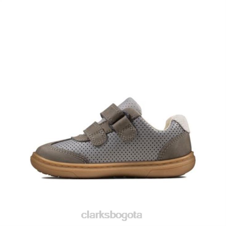 Clarks 0DX8L4955 Clarks de cuero gris oscuro flash metra fst g fit unisexo cuero gris oscuro